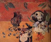 Paul Gauguin There Ukiyoe flower background painting